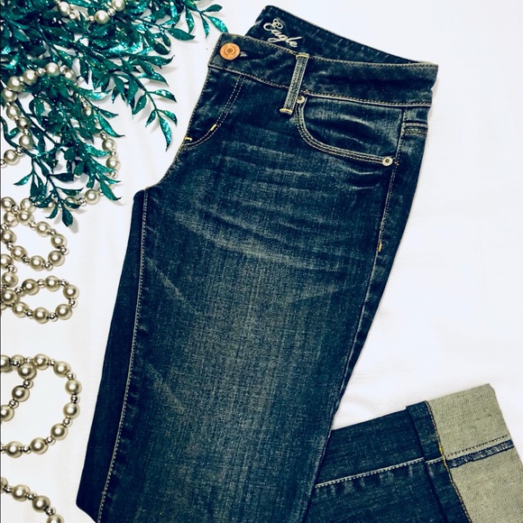 American Eagle Outfitters Denim - American Eagle Skinny Stretch Cuffed Crop Jeans